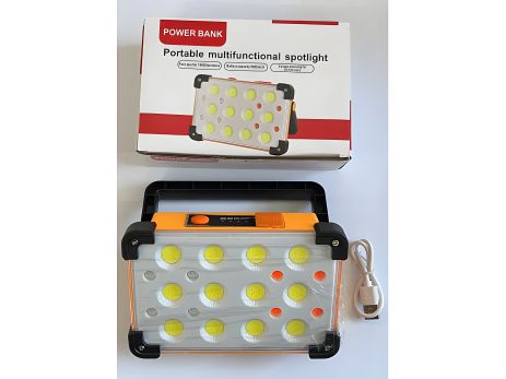 Ліхтарик LED 12 Solar 9000mAh, жовтий