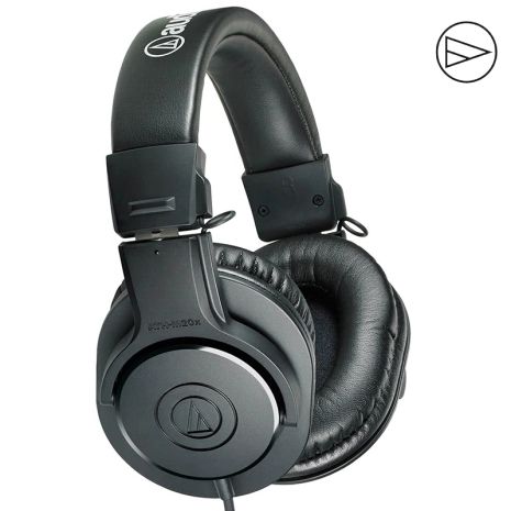 Провідні професійні навушники Audio-Technica ATH-M20X з вбудованими басами, роз'єм 3,5 мм