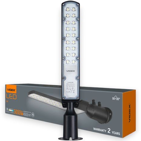 LED фонарь уличный VIDEX 50W IP65 5000Lm 5000K, защита от воды и пыли (VL-SLE18-0505)