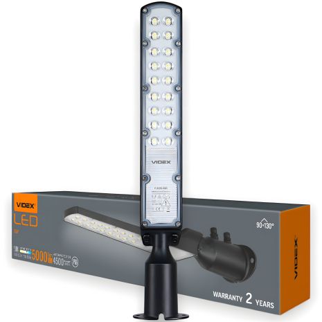 Вуличний ліхтар LED 50W VIDEX, IP65, 5000Lm, 5000K, захист від води та пилу (VL-SLE18-0505) Вуличний ліхтар LED 50W VIDEX, IP65, 5000Lm, 5000K, захист від води та пилу (VL-SLE18-0505)
