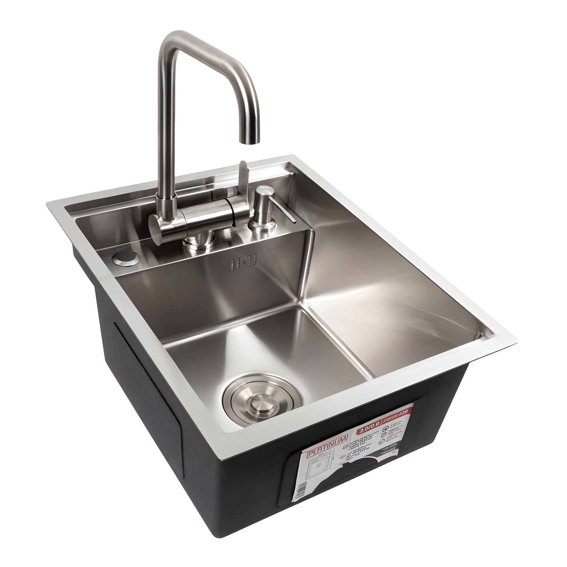 Кухонная мойка CM 40x50, скрытая, нержавеющая сталь, Platinum Handmade Кухонная мойка CM 40x50, скрытая, нержавеющая сталь, Platinum Handmade
