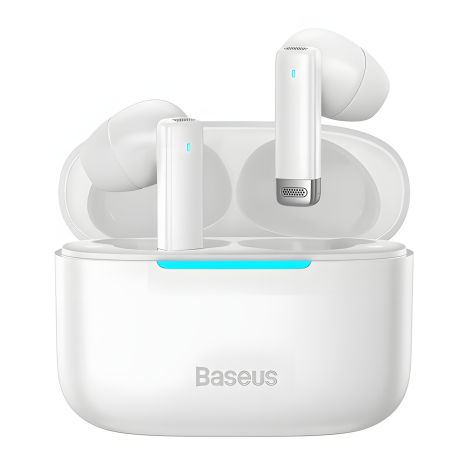 Бездротові навушники BASEUS True Wireless Earphones Bowie E9, IPX5, BT5.3, 40mAh, 400mAh, 5h (NGTW120002) white Бездротові навушники BASEUS True Wireless Earphones Bowie E9, IPX5, BT5.3, 40mAh, 400mAh, 5h (NGTW120002) white