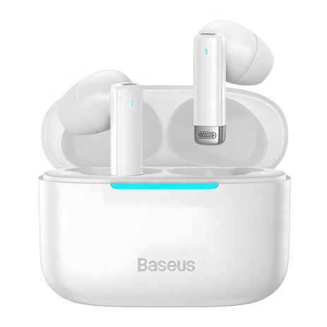 Бездротові навушники BASEUS True Wireless Earphones Bowie E9, IPX5, BT5.3, 40mAh, 400mAh, 5h (NGTW120002) white Бездротові навушники BASEUS True Wireless Earphones Bowie E9, IPX5, BT5.3, 40mAh, 400mAh, 5h (NGTW120002) white