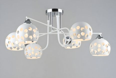 Металева люстра Sirius B A4244/6 WT+CR на 6 плафонів Металева люстра Sirius B A4244/6 WT+CR на 6 плафонів