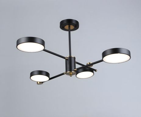 Акриловая светодиодная люстра Sirius B YH1124/4 BK+COP