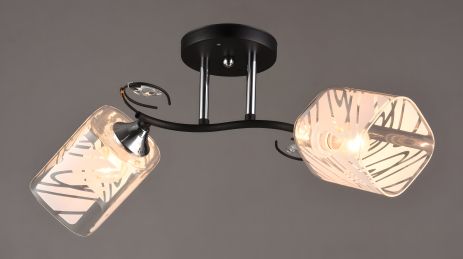 Декоративная люстра Sirius B модель C1032/2 BK+CH Декоративная люстра Sirius B модель C1032/2 BK+CH