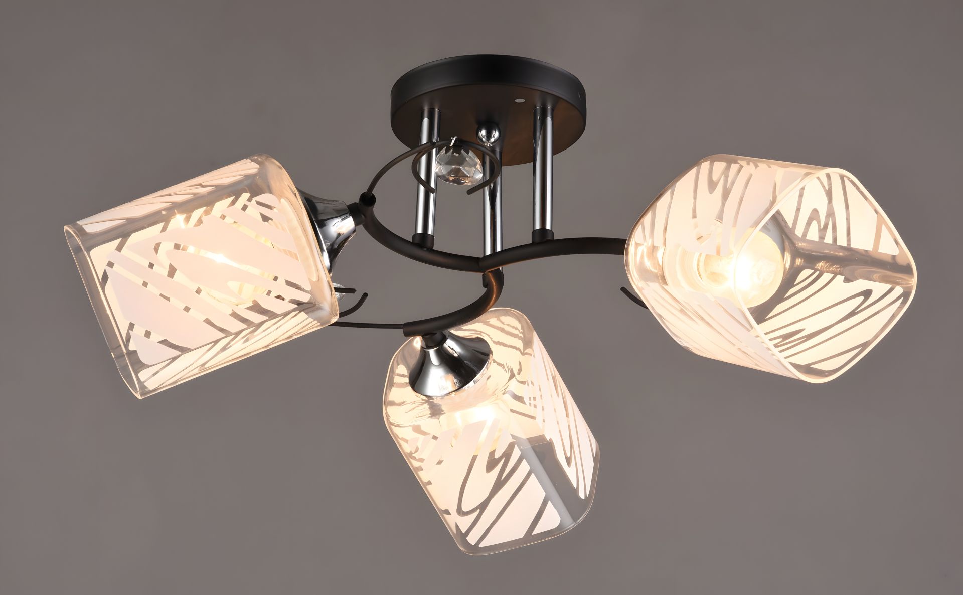 Люстра декоративная Sirius B C1032/3 BK+CH Люстра декоративная Sirius B C1032/3 BK+CH