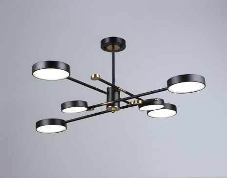 Люстар светодиодная акриловая Sirius B YH1124/6 BK+COP Люстар светодиодная акриловая Sirius B YH1124/6 BK+COP