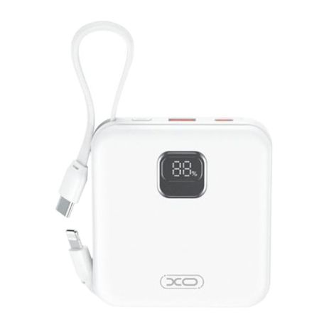 Power Bank XO PR235 22.5W with built-in iP and TYPE-C cable 10000 mAh Білий Power Bank XO PR235 22.5W with built-in iP and TYPE-C cable 10000 mAh Білий