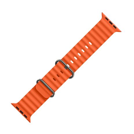 Ремінець силіконовий Hoco iWatch WA12 marine double buckle, 42, 44, 45, 49mm, orange Ремінець силіконовий Hoco iWatch WA12 marine double buckle, 42, 44, 45, 49mm, orange