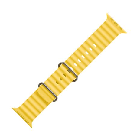 Hoco iWatch силіконовий ремінець WA12 double marine buckle 38, 40, 41mm yellow