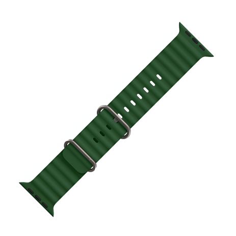 Ремінець силіконовий Hoco iWatch WA12 marine double buckle 42, 44, 45, 49mm, alfalfa Ремінець силіконовий Hoco iWatch WA12 marine double buckle 42, 44, 45, 49mm, alfalfa