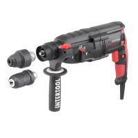 Трирежимний перфоратор INTERTOOL WT-0171, 1,0 кВт, 3,2 Дж, 0-1300 об/хв, 0-5100 уд/хв, знімний патрон