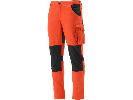 Рабочие брюки 4-WAY стрейч оранжево-черные, размер S/80-86 см, рост 166-176 см, 11 карманов Yato YT-79110