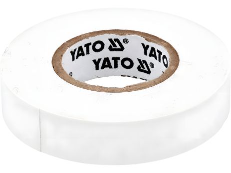 Біла стрічка електроізоляційна ПВХ, 20 м x 15 x 0.13 мм Yato YT-81596