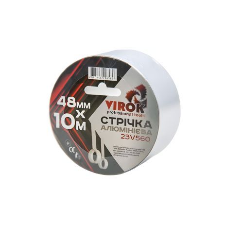 Алюминиевая клейкая лента 48мм x 10м, толщина 40мкм VIROK 23V560