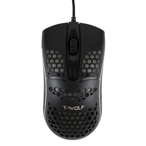 Миша USB TWolf V15, 800-1600 DPI, 1.28 м, Чорна