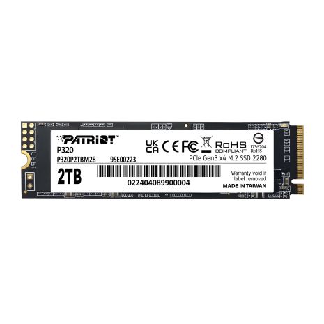 SSD M.2 Patriot P320 2TB NVMe 2280, Gen3.0 x4, 3D TLC SSD M.2 Patriot P320 2TB NVMe 2280, Gen3.0 x4, 3D TLC