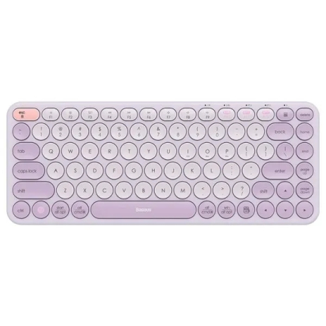 Клавиатура Baseus K01A Wireless Tri-Mode Keyboard |2.4G/BT1+BT2, 2xAAA Battery| purple Клавиатура Baseus K01A Wireless Tri-Mode Keyboard |2.4G/BT1+BT2, 2xAAA Battery| purple