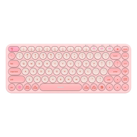 Клавиатура Baseus K01A Wireless Tri-Mode Keyboard |2.4G/BT1+BT2, 2xAAA Battery| pink Клавиатура Baseus K01A Wireless Tri-Mode Keyboard |2.4G/BT1+BT2, 2xAAA Battery| pink
