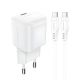 Белый зарядник Acefast A73 mini Type-C PD20W GaN + кабель Type-C to Type-C