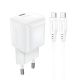 Белый зарядник Acefast A77 mini Type-C PD30W GaN + кабель Type-C to Type-C