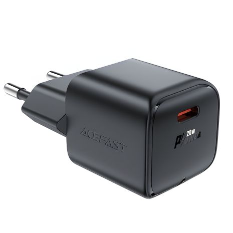 Зарядний пристрій Acefast A73 mini Type-C PD20W GaN чорний Зарядний пристрій Acefast A73 mini Type-C PD20W GaN чорний