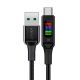 Кабель Acefast C7-04 з дисплеєм USB to Type-C, 60W, 3A, 1.2m, black Кабель Acefast C7-04 з дисплеєм USB to Type-C, 60W, 3A, 1.2m, black