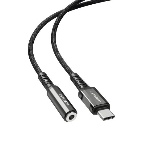 Аудіо кабель Acefast C1-07 Type-C to 3.5mm 0.18m black Аудіо кабель Acefast C1-07 Type-C to 3.5mm 0.18m black
