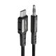 Аудіо кабель Acefast C1-08 Type-C to 3.5mm 1.2m black Аудіо кабель Acefast C1-08 Type-C to 3.5mm 1.2m black