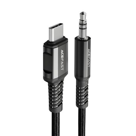 Аудіо кабель Acefast C1-08 Type-C to 3.5mm 1.2m black Аудіо кабель Acefast C1-08 Type-C to 3.5mm 1.2m black
