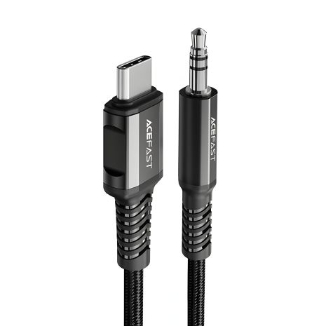 Аудіо кабель Acefast C1-08 Type-C to 3.5mm 1.2m black Аудіо кабель Acefast C1-08 Type-C to 3.5mm 1.2m black