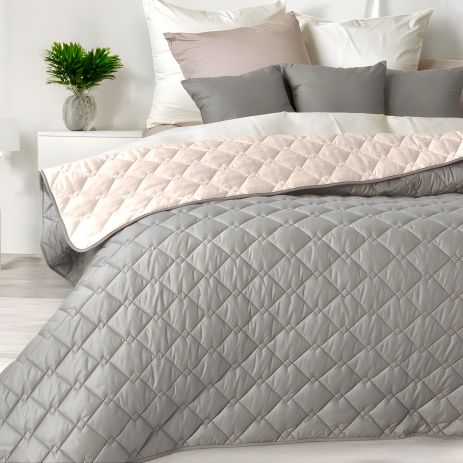 Двусторонний плед IDEIA Cube 180х210 см из микрофибры с антиаллергенным волокном, серо-бежевый (8-32404*003) Двусторонний плед IDEIA Cube 180х210 см из микрофибры с антиаллергенным волокном, серо-бежевый (8-32404*003)