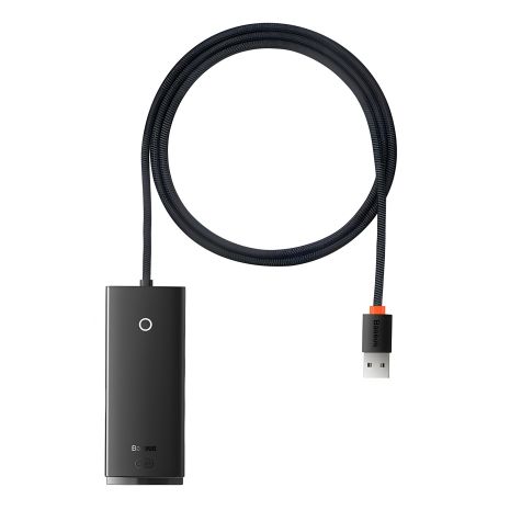 USB-Hub Baseus Lite Series 4-Port USB-A HUB Adapter, USB-A to 4 USB 3.0, 1m, Black WKQX030101 USB-Hub Baseus Lite Series 4-Port USB-A HUB Adapter, USB-A to 4 USB 3.0, 1m, Black WKQX030101