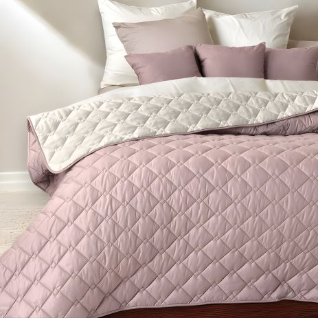 Двустороннее покрывало IDEIA Cube 140х210 см, микрофибра, пудра/св.серый (8-32403*005)