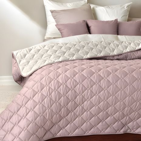 Двустороннее покрывало IDEIA Cube 140х210 см, микрофибра, пудра/св.серый (8-32403*005)