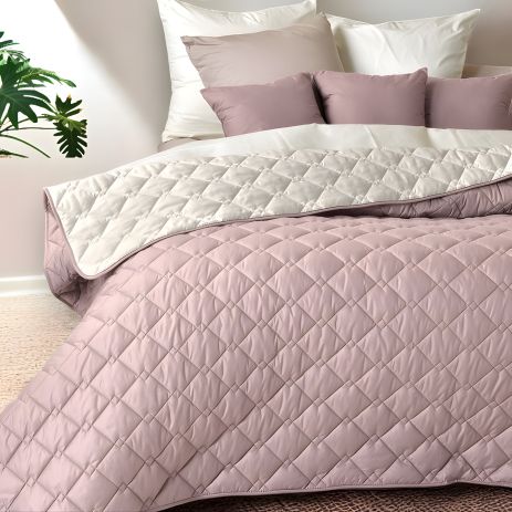 Покривало двостороннє IDEIA Cube 210х240 см мікрофібра з антиалергенним волокном, пудра/св.сіре (8-32405*005) Покривало двостороннє IDEIA Cube 210х240 см мікрофібра з антиалергенним волокном, пудра/св.сіре (8-32405*005)