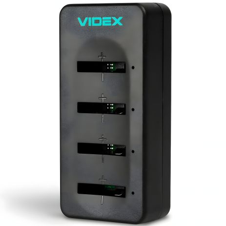 USB зарядний пристрій для Li-ion акумуляторів Videx VCH-LC420, 4 гнізда з LED USB зарядний пристрій для Li-ion акумуляторів Videx VCH-LC420, 4 гнізда з LED