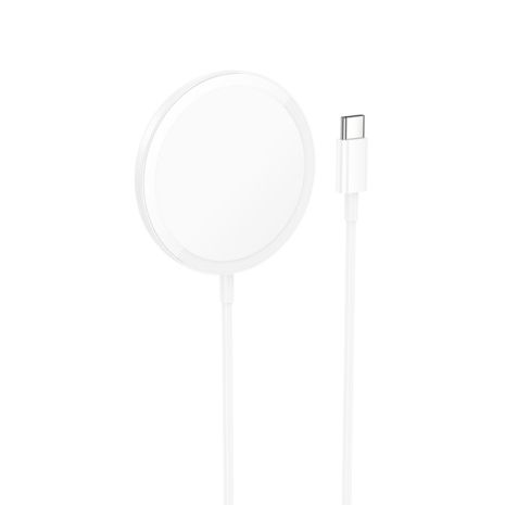 Бездротове ЗУ HOCO CW52 Enjoy magnetic wireless fast charging White