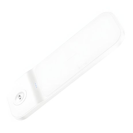 Бездротовий ЗП HOCO CQ5 Step 3-in-1 wireless fast charger(iWatch) White