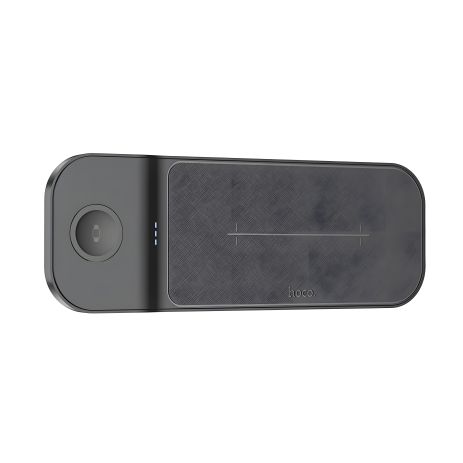 Бездротовий зарядний пристрій HOCO CQ6 Power 3-in-1 Wireless Fast Charger (SAM Watch) Чорний