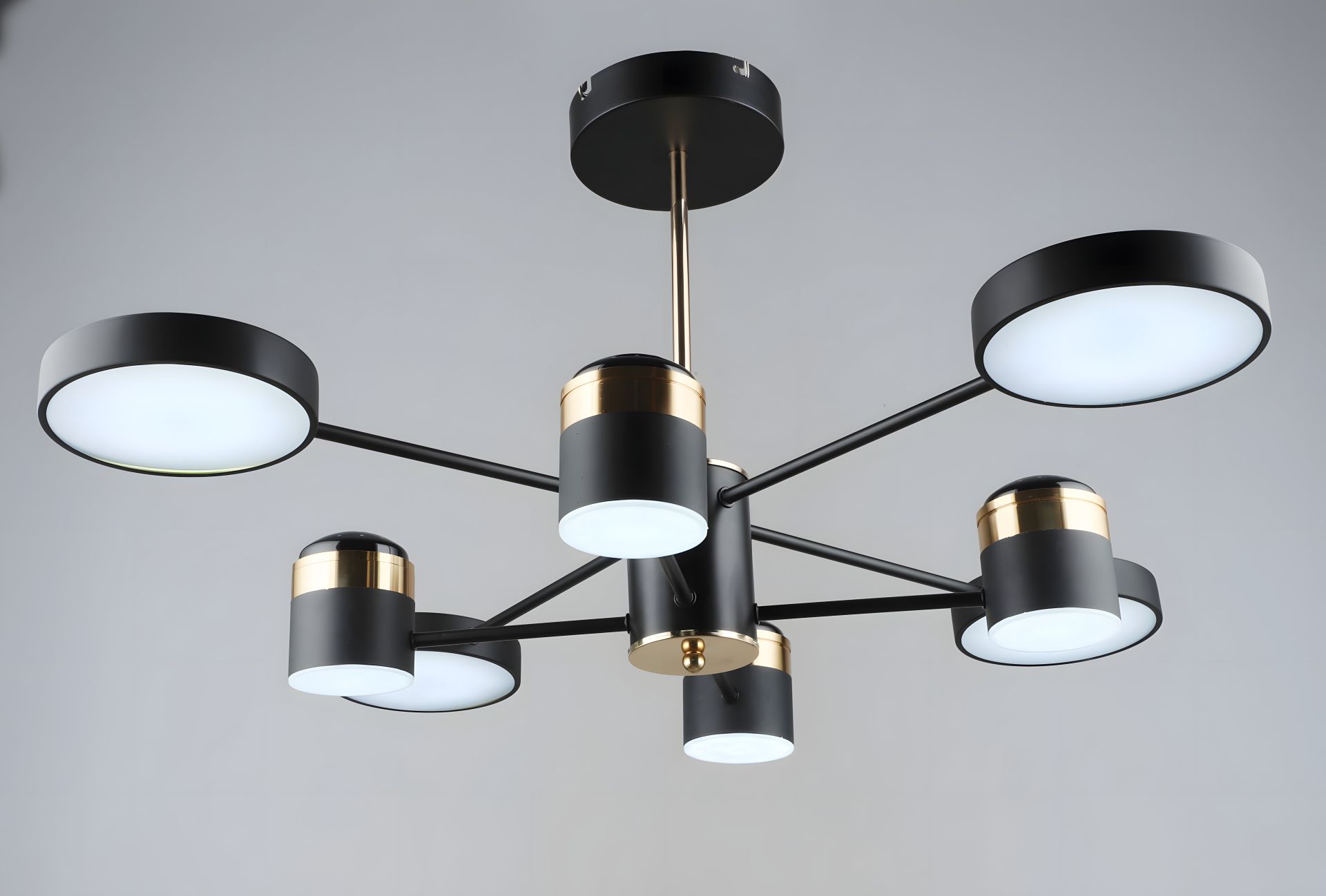 Акриловая светодиодная люстра Sirius B YH1102/4+4 BK+FGD Акриловая светодиодная люстра Sirius B YH1102/4+4 BK+FGD