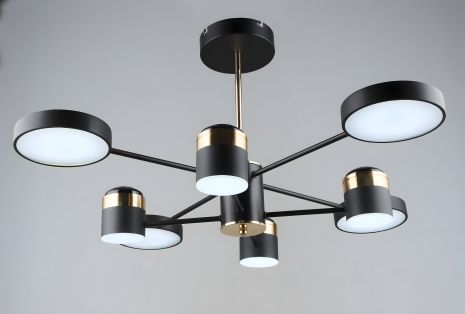 Акриловая светодиодная люстра Sirius B YH1102/4+4 BK+FGD