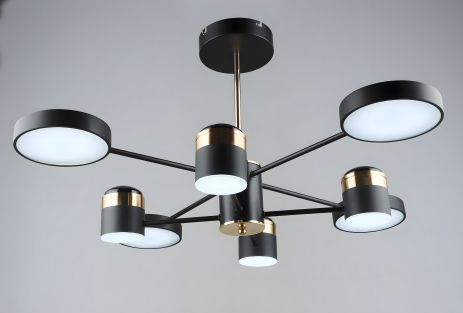 Люстра акрилова світлодіодна Sirius B YH1102/4+4 BK+FGD Люстра акрилова світлодіодна Sirius B YH1102/4+4 BK+FGD