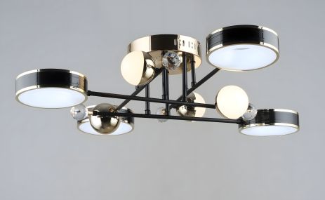 Светодиодная люстра акриловая Sirius B YH1101/4+4 BK+FGD Светодиодная люстра акриловая Sirius B YH1101/4+4 BK+FGD