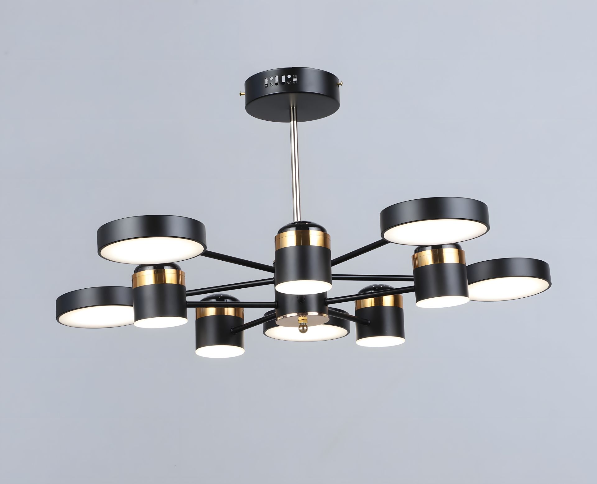 Акрилова світлодіодна люстра Sirius B YH1102/5+5 BK+FGD Акрилова світлодіодна люстра Sirius B YH1102/5+5 BK+FGD