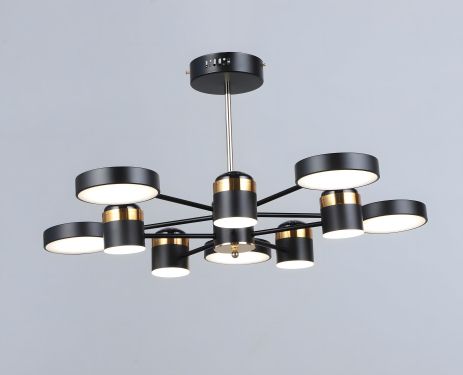 Акрилова світлодіодна люстра Sirius B YH1102/5+5 BK+FGD