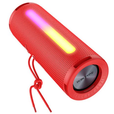 Портативна колонка BOROFONE BR31 Gamble sports BT5.3, AUX, USB, TF, FM, TWS, 10W, 3h speaker Red