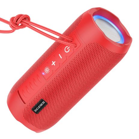Портативна колонка BOROFONE BR21 Sports BT5.1, AUX, USB, TF, FM, 10W, RGB, 3h, speaker Red Портативна колонка BOROFONE BR21 Sports BT5.1, AUX, USB, TF, FM, 10W, RGB, 3h, speaker Red