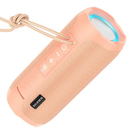 Портативна колонка BOROFONE BR21 Sports BT5.1, AUX, USB, TF, FM, 10W, RGB, 3h, speaker Candy Pink Портативна колонка BOROFONE BR21 Sports BT5.1, AUX, USB, TF, FM, 10W, RGB, 3h, speaker Candy Pink
